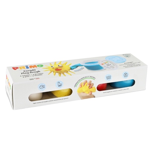 [D89158] 4 vasetti 100gr pasta soffice Easy Do' colori assortiti Primo