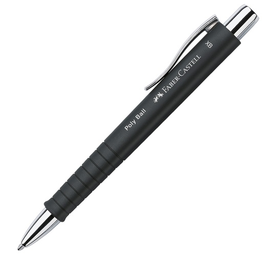 [D89165] Penna a sfera 0,7mm Poly Ball fusto nero Faber Castell