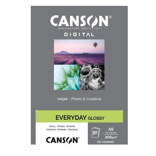 [D94655] Carta InkJet EVERYDAY 10x15cm 50fg 200gr Glossy Canson
