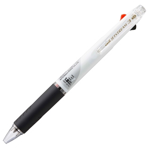 [D89209] Roller Jetstream SXE3 1.0mm 3 colori (ro/ne/blu) fusto bianco Uni Mitsubishi