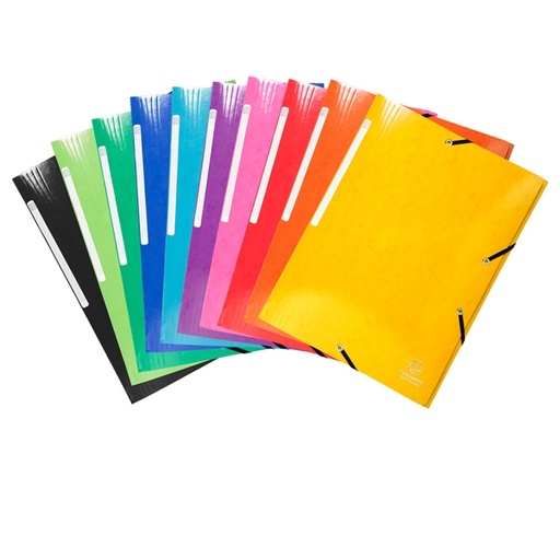 [D89296] Cartelle 3 L c/elastici Iderama A4 col ass. Exacompta