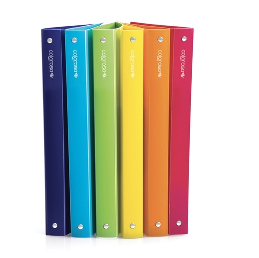 [D89358] Raccoglitore Colorosa 4R diam.15mm col.ass 245x307mm
