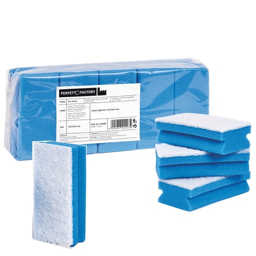[D89419] Pack 10 Spugne azzurro Pro Color PERFETTO