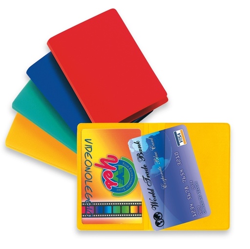 [D89445] Busta PORTA CARD 2 COLOR 2 tasche col.ass. 5,8X8,7cm Sei rota