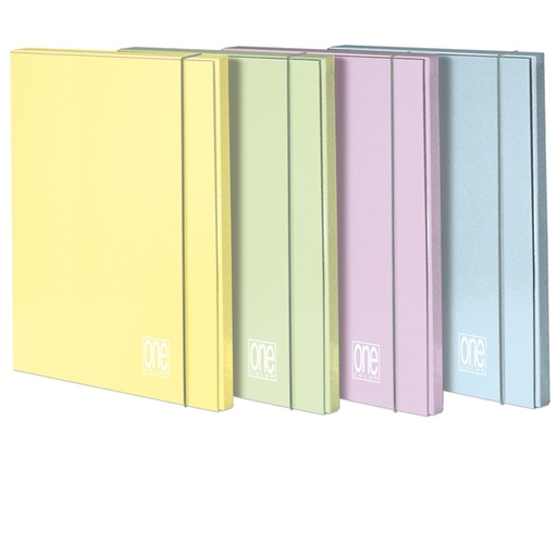 [D89453] Cartella 3 lembi c/elast. dorso 1cm colori assortiti Pastel One Color Blasetti