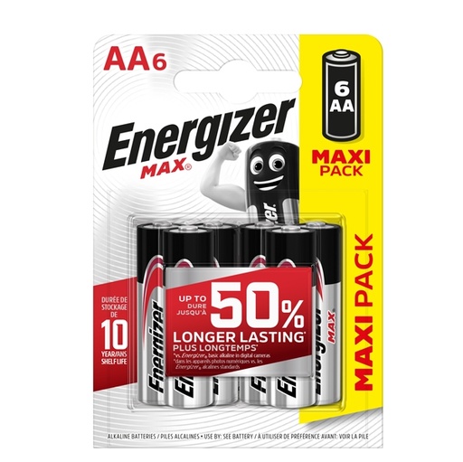 [D89478] Blister 6 pile stilo AA - Energizer Max