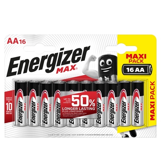 [D89480] Blister 16 pile stilo AA - Energizer Max