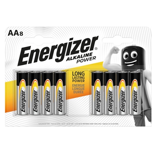 [D89487] Blister 8 pile stilo AA - Energizer Alkaline Power