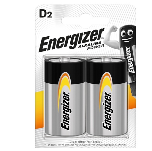 [D89490] Blister 2 pile torcia D - Energizer Alkaline Power