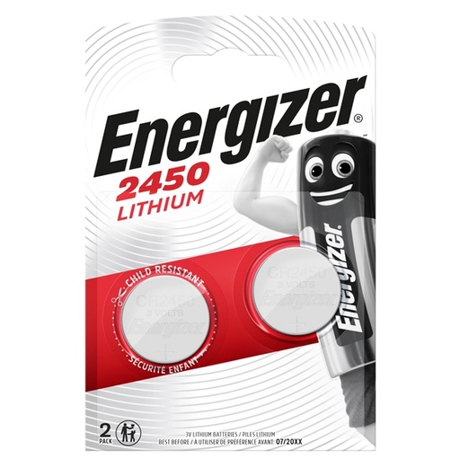 [D89500] Blister 2 pile CR2450 Lithium - Energizer Specialistiche