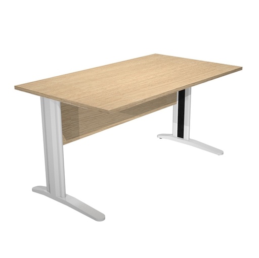 [D89526] Scrivania lineare 140X80cm Rovere - EASY METAL