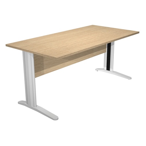 [D89527] Scrivania lineare 160X80cm Rovere - EASY METAL