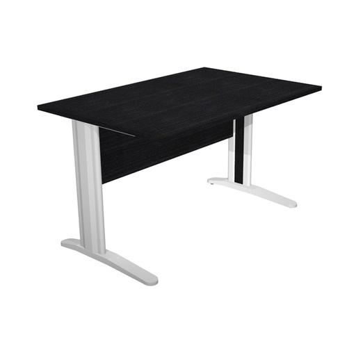 [D89531] Scrivania lineare 120X80cm Nero venato frassino - EASY METAL