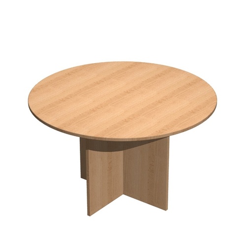 [D89537] Tavolo riunioni 4 posti diam.120 x H72cm Faggio - EASY