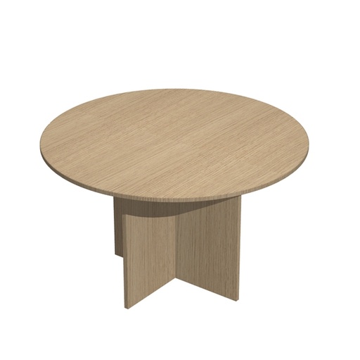 [D89539] Tavolo riunioni 4 posti diam.120 x H72cm Rovere - EASY