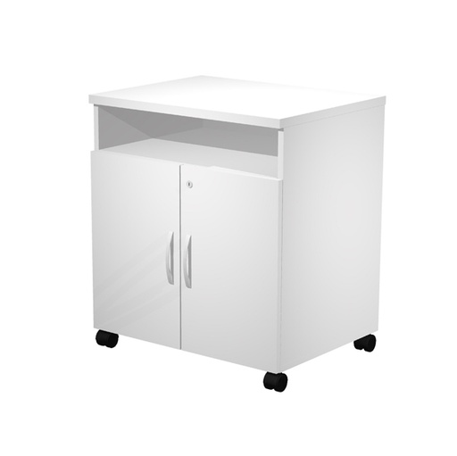 [D89557] Mobile di servizio su ruote 68x52x77cm Bianco - AGORA'