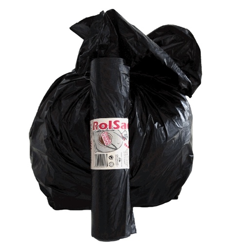 [D89607] 30 Sacchi nero 55x70cm 38Lt 19µ Rolsac
