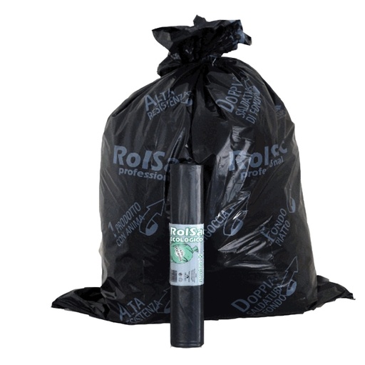 [D89614] 10 Sacchi Nero 72x110cm 110Lt 47µ Rolsac