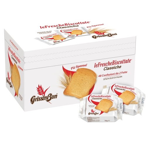 [D89686] LeFrescheBiscottate multipack da 48 monoporzioni da 18g