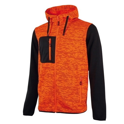 [D89928] Felpa da lavoro Rainbow orange fluo Taglia XXL U-Power