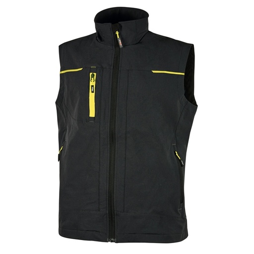[D89936] Gilet da lavoro Saturn nero/giallo Taglia XXL U-Power