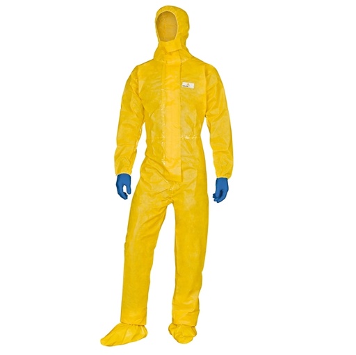 [D89985] Tuta di protez. da rischio chimico DT300 Tg XL giallo Deltachem