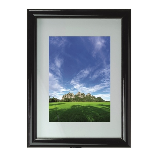 [D90075] Cornice in legno e crilex A4 nero Methodo