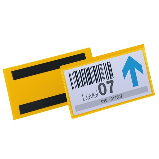 [D90107] 50 buste identificazione magnetiche 150x67mm art.1742 Giallo DURABLE