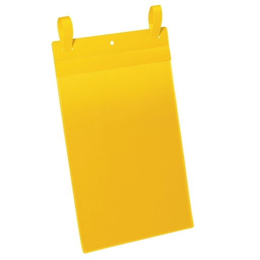 [D90112] 50 buste identificazione con fascette 210x297mm(A4-VERT.)art1750 Giallo DURABLE