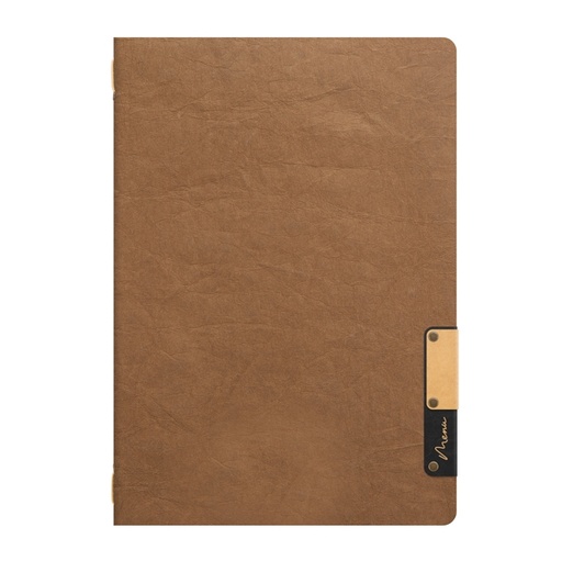 [D90147] Porta Menu' A4-24,5x34cm Marrone Nature con 1 INSERTO DOPPIO