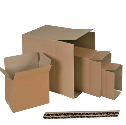 [D90173] SCATOLA CARTONE PER IMBALLO AVANA ONDA doppia 400x300x300mm