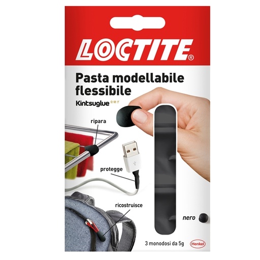 [D90206] Colla Kintsuglue 3x5g nero LOCTITE