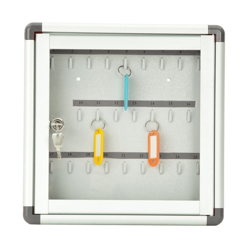 [D90213] Bacheca murale portachiavi 30X30cm - 25 POSTI Metalplus