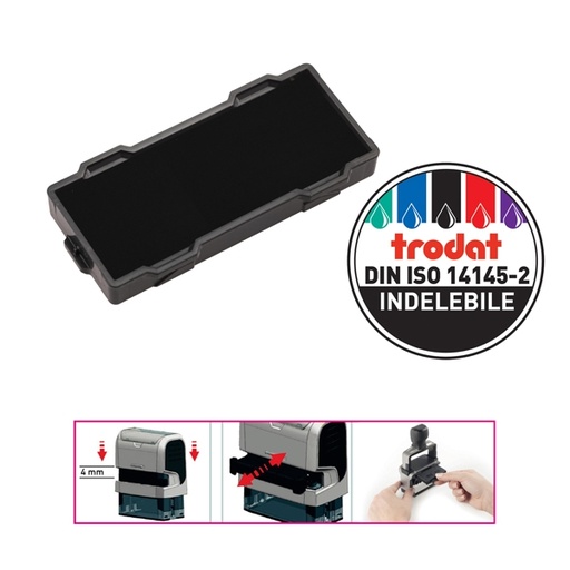 [D90218] Blister da 3 tamponi 6/9511 nero Trodat