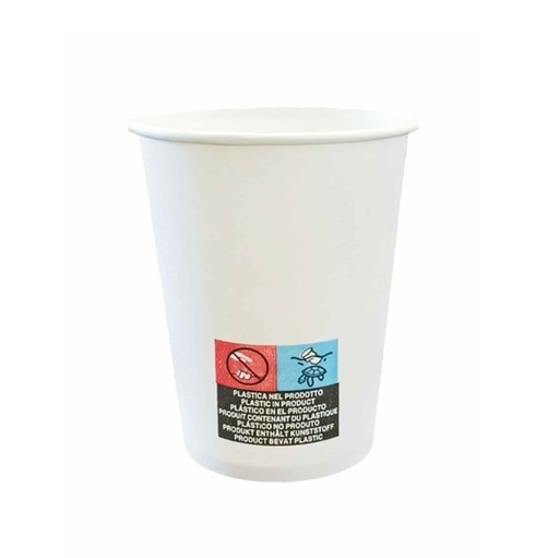 [D90248] 50 Bicchieri in carta bianchi 350ml Dopla Green art.74205