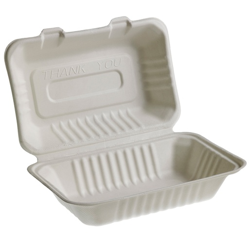 [D90258] 50 Vaschette Sandwich box 23x15cm Take away BIO Leone
