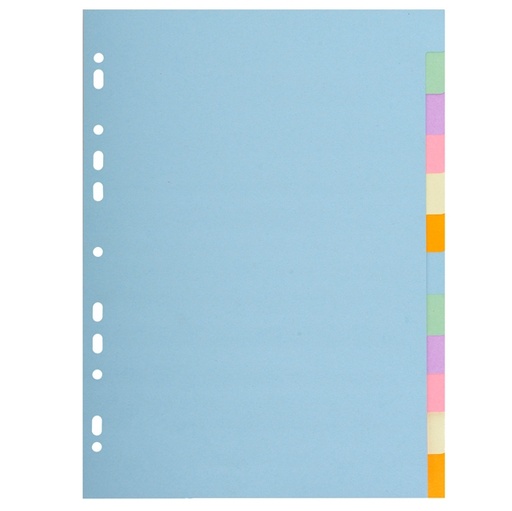 [D90368] SEPARATORE Pastel A4 12 tasti in CARTONCINO 170gr 1612E Forever Exacompta