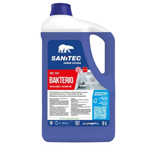[D90482] Detergente disinfettante Bakterio 5kg Pino balsamico Sanitec