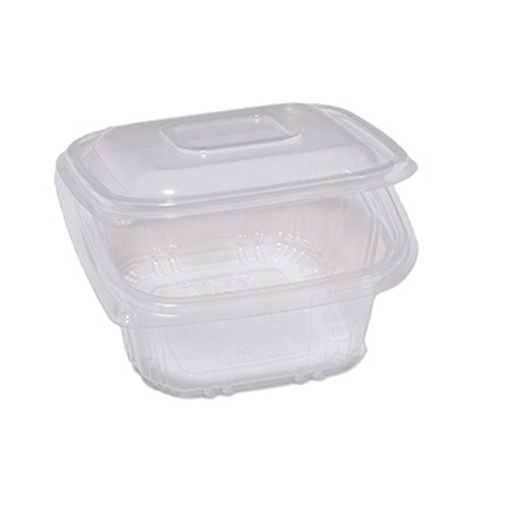 [D90551] Pack 50 contenitori in PP coperchio incernierato 12x12cm H5,5cm Cuki QC0-375