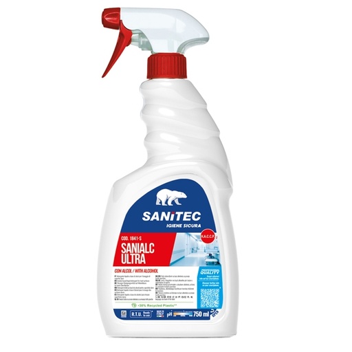 [D90563] SANIALC Ultra 750ml detergente alcolico per superfici e tessuti Sanitec