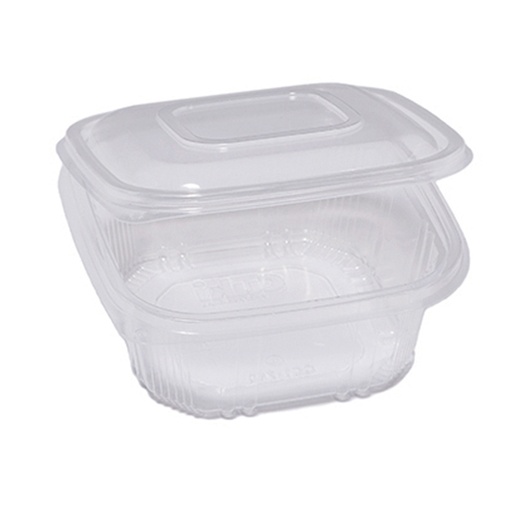 [D90566] Pack 50 contenitori in PP coperchio incernierato 15,5x15,5cm H5,7cm Cuki QC1-750