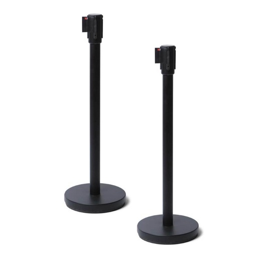 [D90723] Colonnina segnapercorso NERA con nastro 250cm NERO BB Economy