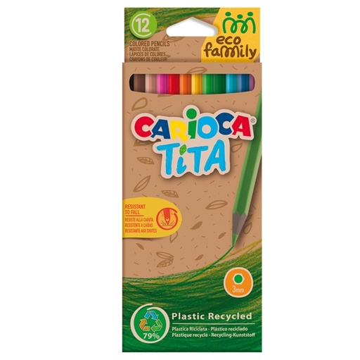 [D90793] Scatola 12 matite Tita Eco Family colori assortiti Carioca