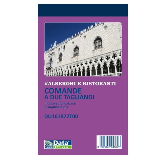 [D90883] Blocco comande 2 tagliandi 25/25copie autor. 16,8x10cm DU161872T00