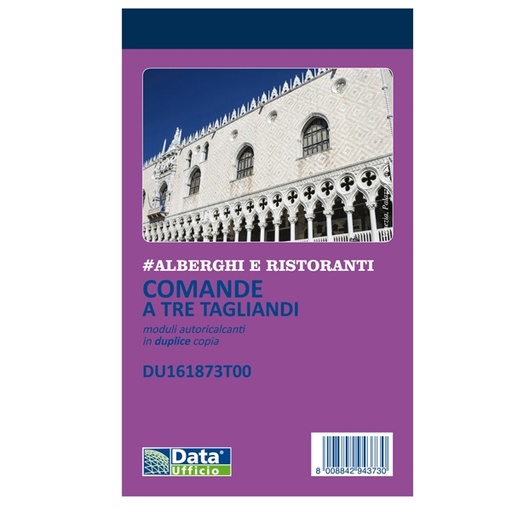[D90884] Blocco comande 3 tagliandi 25/25copie autor. 16,8x10cm DU161873T00
