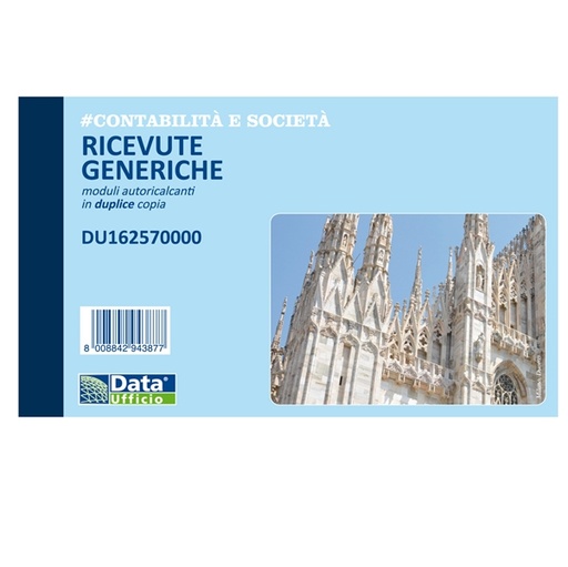 [D90888] Blocco ricevute generiche 50/50 copie autor. 10x16,8cm DU162570000