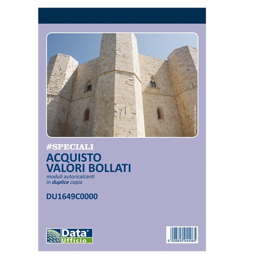 [D90893] Blocco distinta acquisto carte valori 50/50copie autor. DU1649C0000