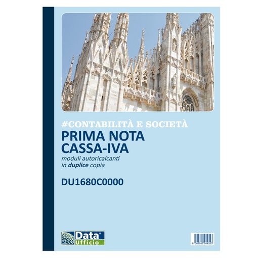 [D90902] Blocco prima nota cassa/iva 50/50copie autor. 29,7x21,5cm DU1680C0000
