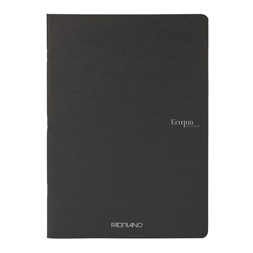 [D94780] Maxiquaderno A4 38fg+2 90gr 1rigo EcoQua original PM nero Fabriano