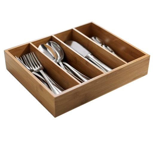 [D91098] Portabustine / Portaposate in bamboo 29x27,5x6cm naturale Leone